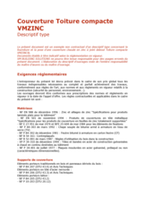 Descriptif type Toiture compacte VMZINC